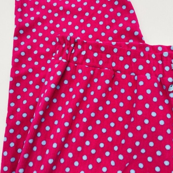 Goodnight Kiss Womens Plus Size 1X Dot Printed Fleece Pajama Pants in Pink Blue - Picture 4 of 6